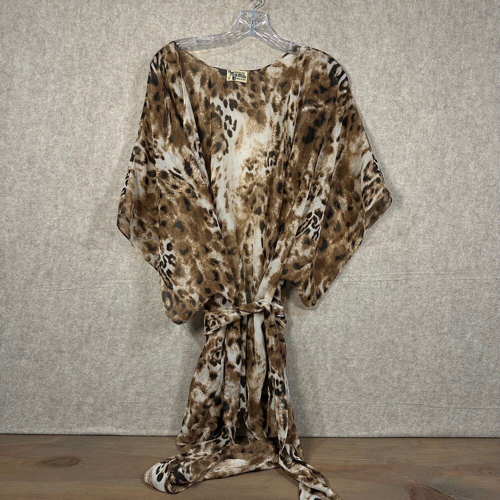 Show Me Your MuMu - Leopard Sheer Top/Kimono/Robe in Medium
